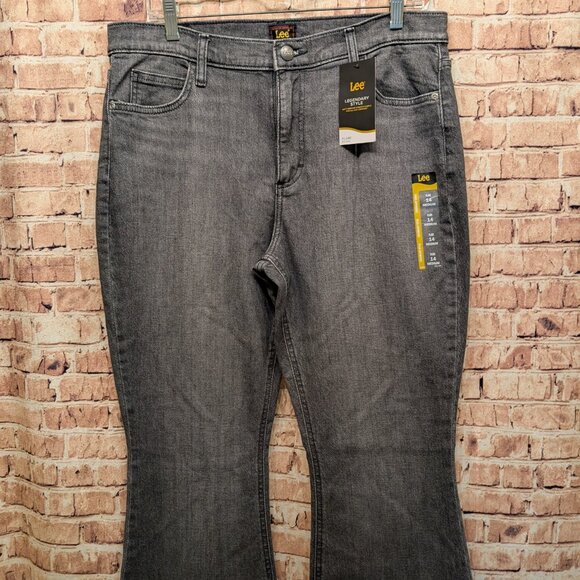 Lee Mid Rise Flare Legendary Style Jeans GRAY Size 14 Med - Picture 3 of 12